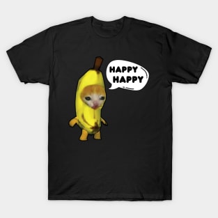 Happy Banana Cat Meme T-Shirt